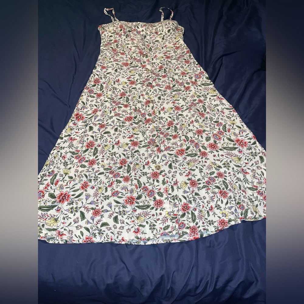 Floral Print Spaghetti Strap Dress